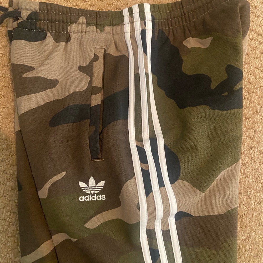 Adidas Originals Camo Track Pants with White Stripes - Picture 4 of 5